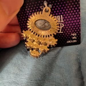 Gold and Silver Sunburst Earrings